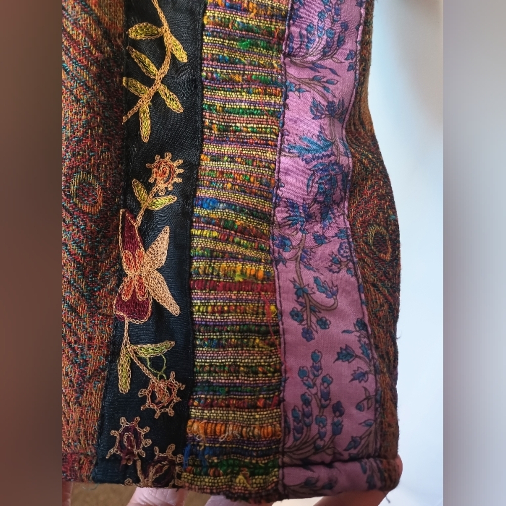 Coldwater Creek Eclectic Patchwork Jacket Small E… - image 5